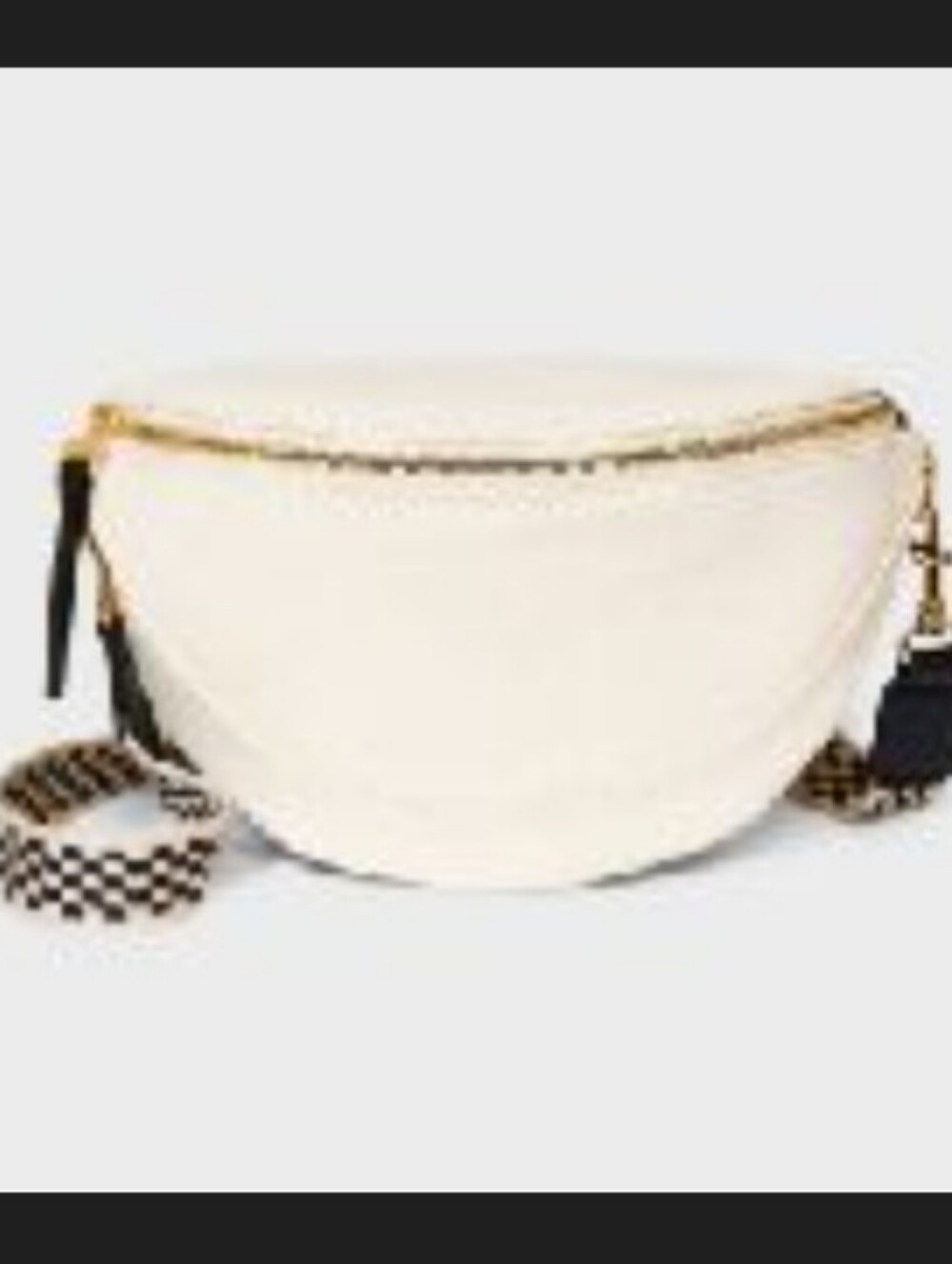 5/$25 Universal Thread Cream Crossbody Bag with Patterned Strap